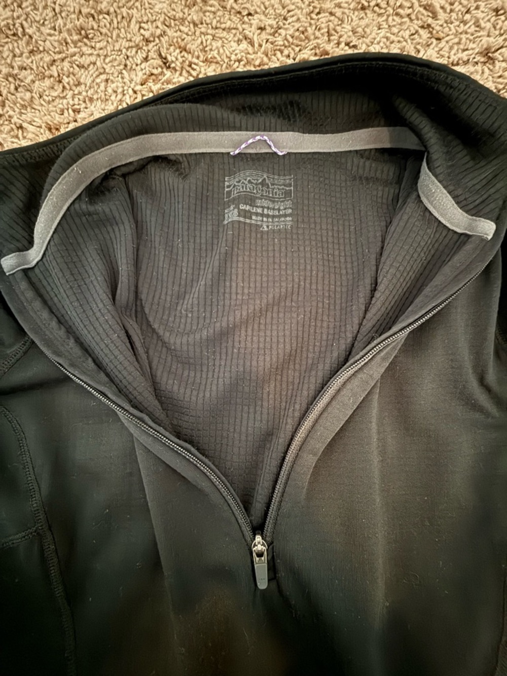Patagonia Black Zip-Neck Pullover XXS - Picture 3 of 4